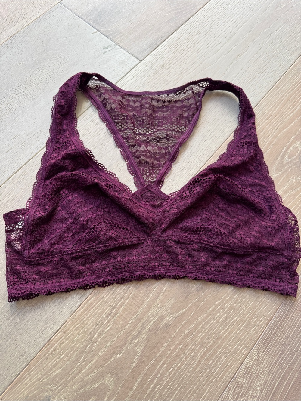 NWOT Victoria's Secret Lace Bralette - Plum